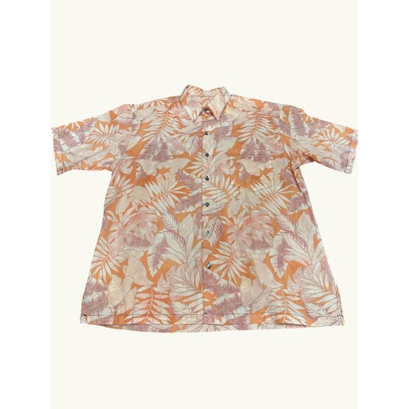 CCC Mens Tropical Floral Short Sleeve Button Up Shirt Size Large - Picture 4 of 5